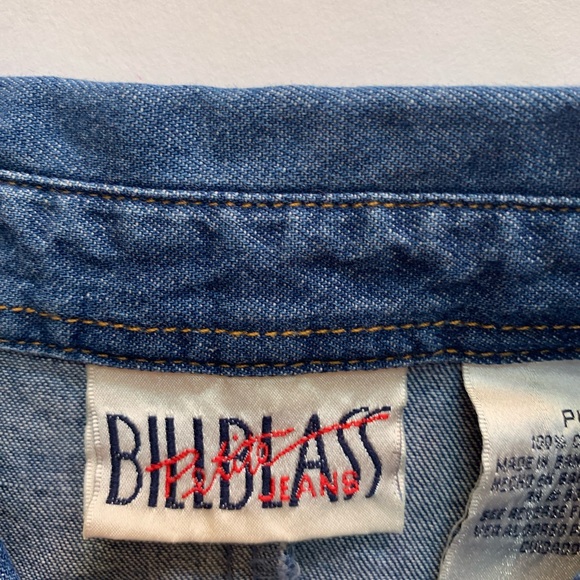 Bill Blass Jeans Jean Shirt, Size Petite Large - Picture 4 of 6